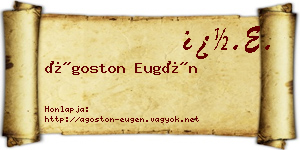 Ágoston Eugén névjegykártya